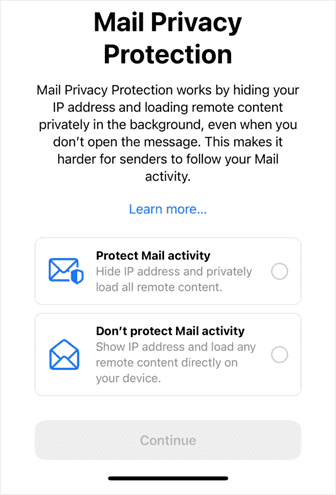 mail privacy protection apple ios 15