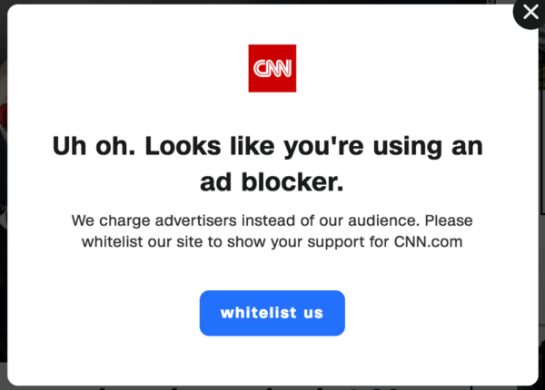 how to whitelist a website with adblock