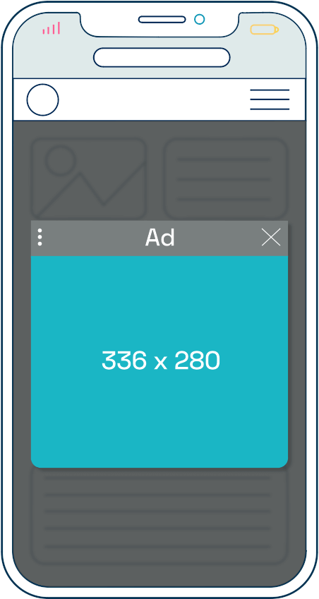 full screen mobile ad size