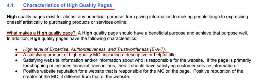 google search quality guidelines