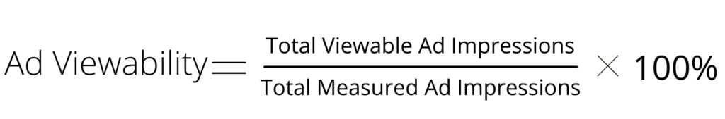 ad viewability formula