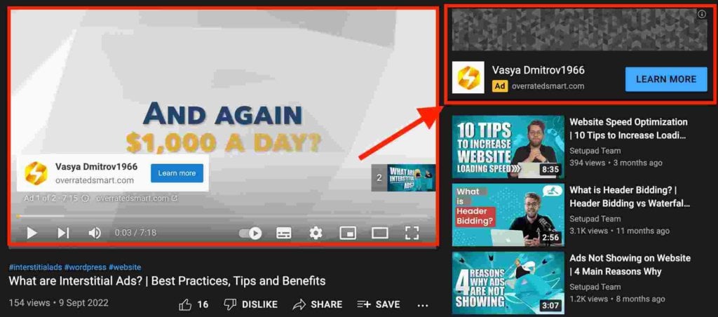 Youtube deals banner ads