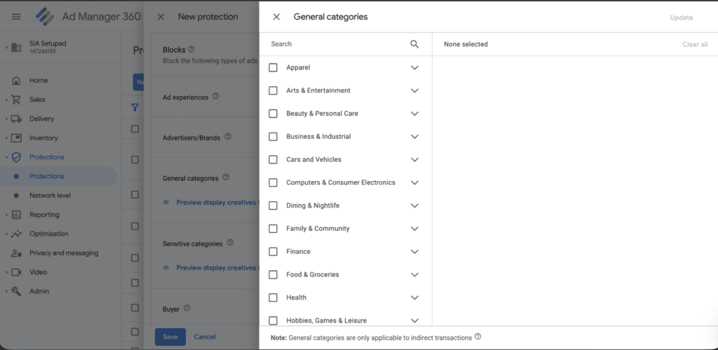 How to Block the Advertiser in Google Ad Manager; Block specific category